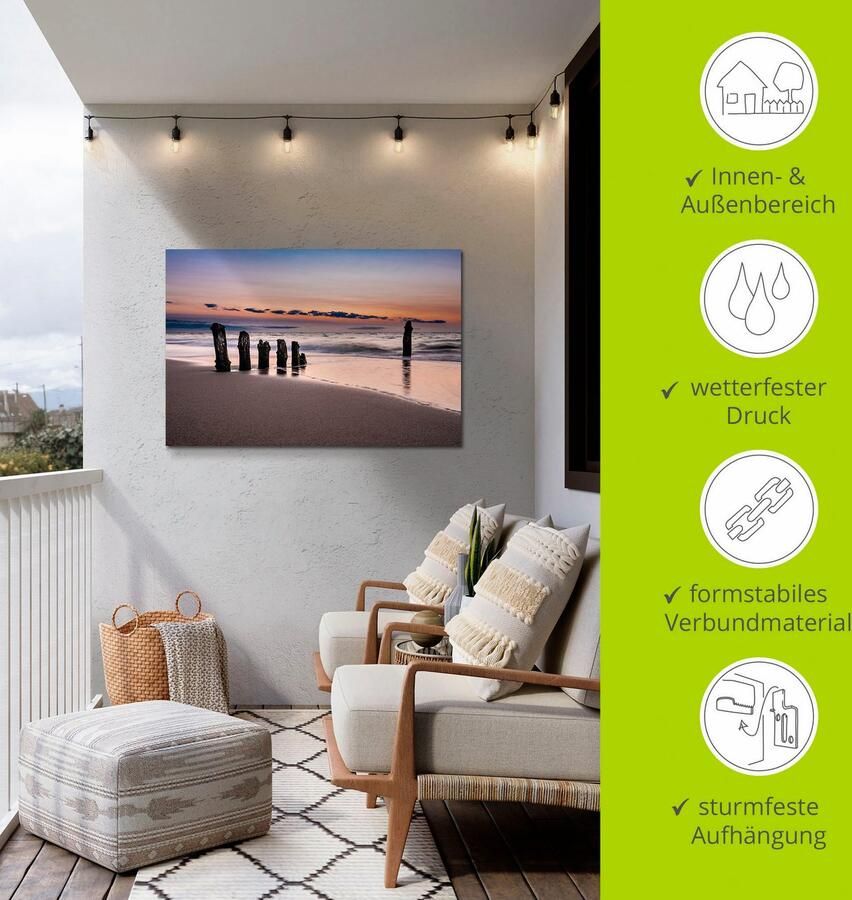 Artland Artprint Blik op de kust van de Oostzee als artprint van aluminium artprint op linnen muursticker verschillende maten - Foto 3