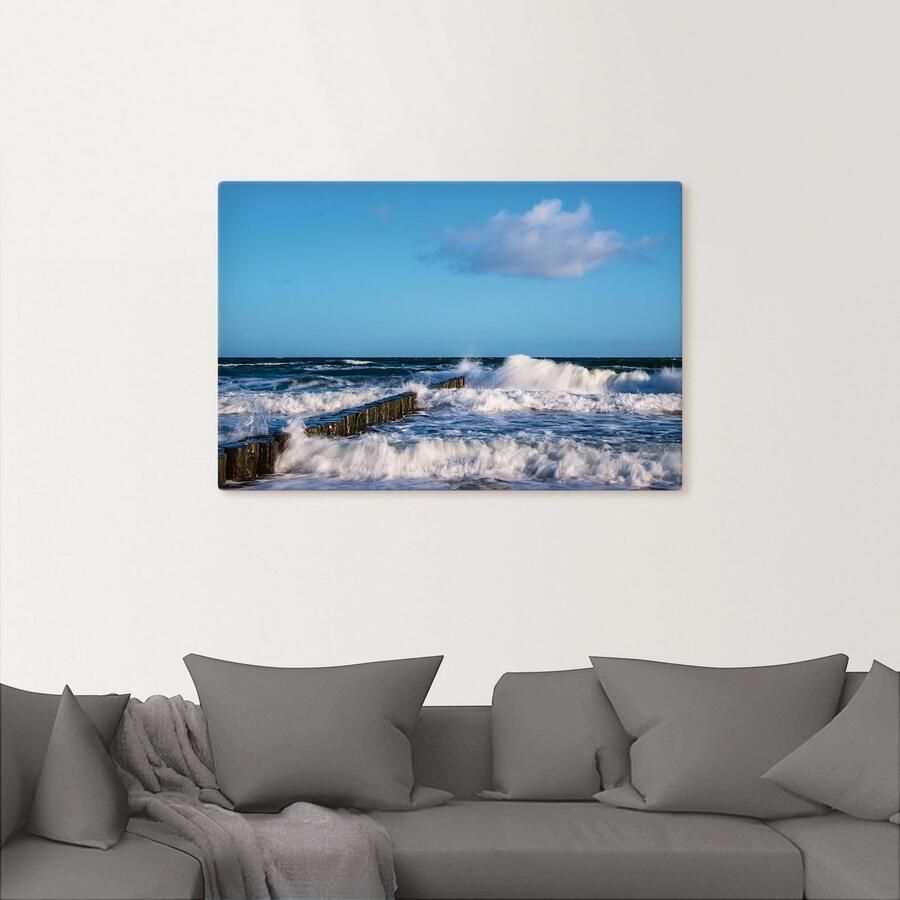 Artland Artprint op linnen Blik op de kust van de Oostzee II - Foto 2