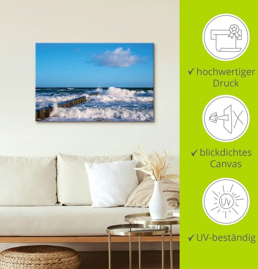 Artland Artprint Blik op de kust van de Oostzee II als artprint van aluminium artprint voor buiten artprint op linnen poster in verschillende maten. maten - Foto 3