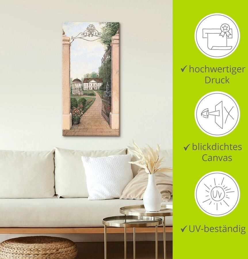 Artland Artprint Blik op Gutshaus als artprint op linnen poster in verschillende formaten maten - Foto 3