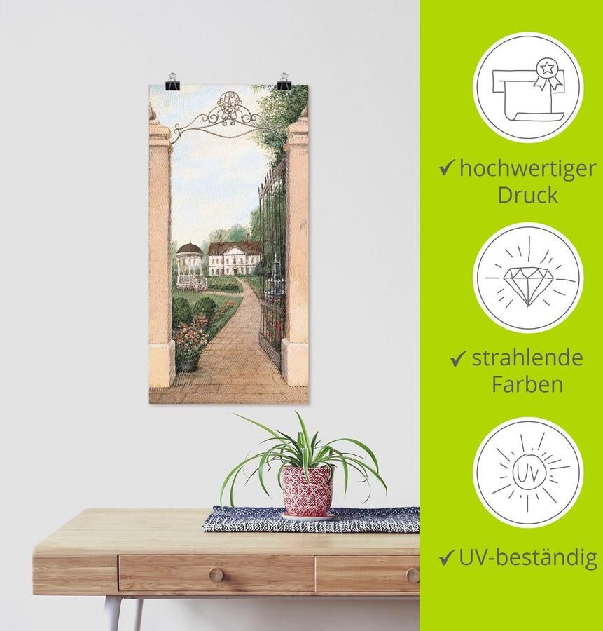 Artland Artprint Blik op Gutshaus als artprint op linnen poster in verschillende formaten maten - Foto 4