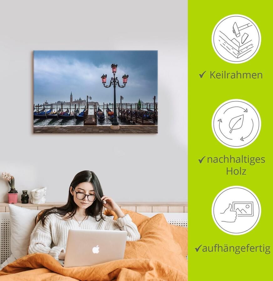 Artland Artprint Blik op het eiland San Giorgio Maggiore - Foto 3