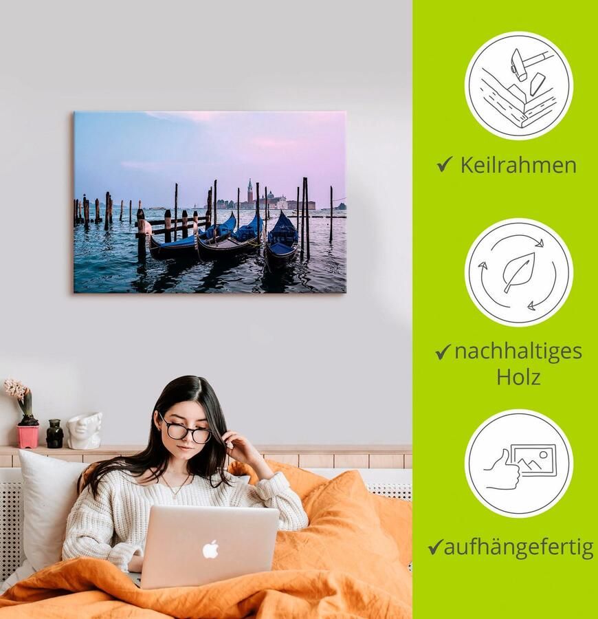 Artland Artprint Blik op het eiland San Giorgio Maggiore - Foto 2