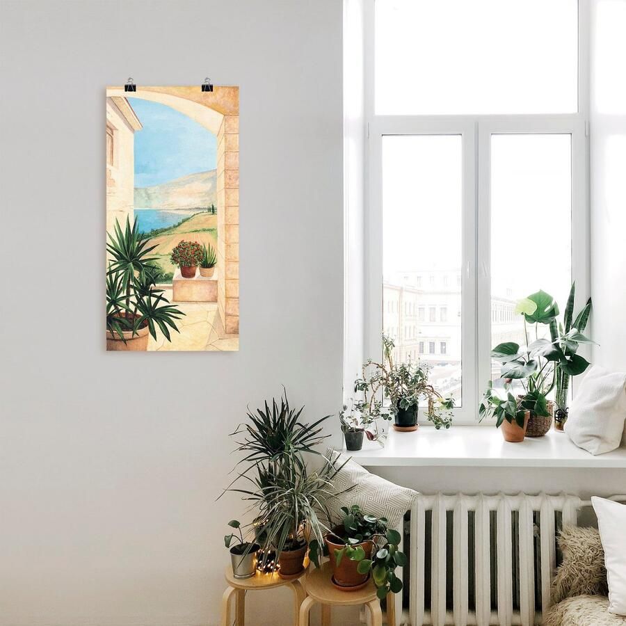 Artland Artprint Blik op Toscaans landschap als artprint van aluminium artprint voor buiten artprint op linnen poster muursticker - Foto 3