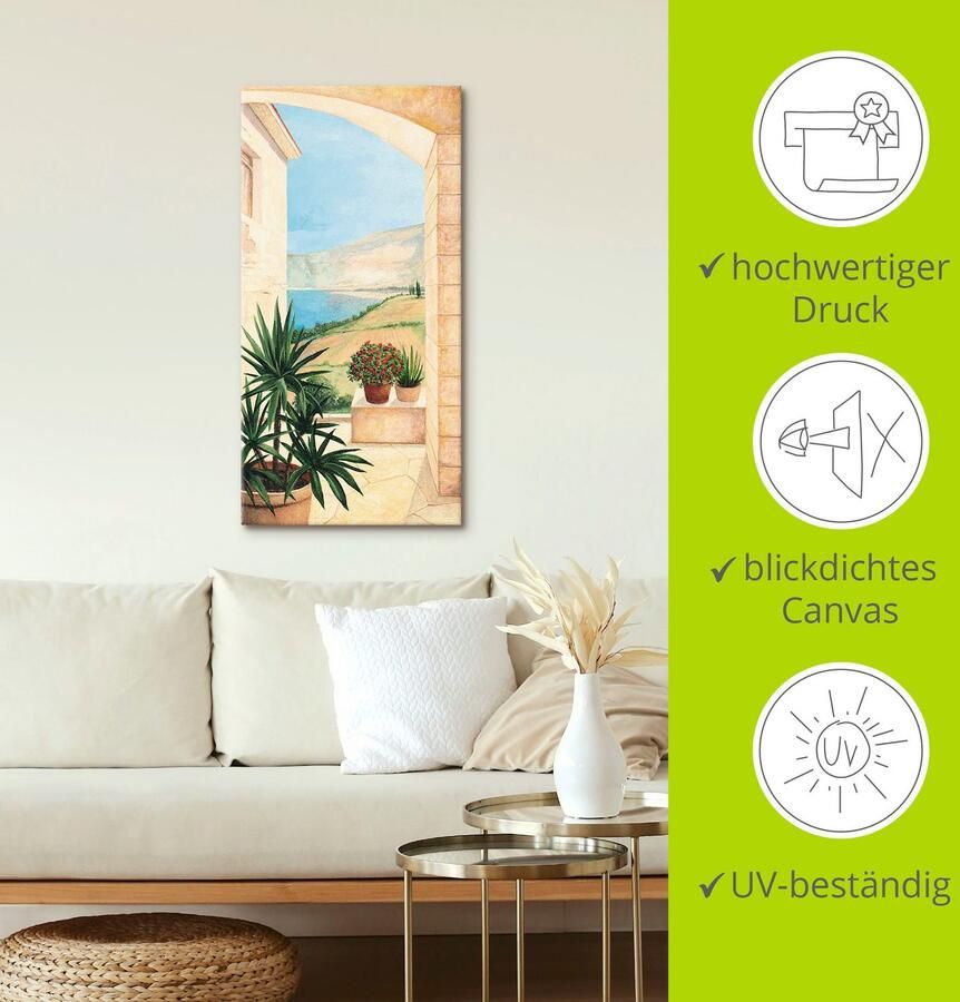 Artland Artprint Blik op Toscaans landschap als artprint van aluminium artprint voor buiten artprint op linnen poster muursticker - Foto 4