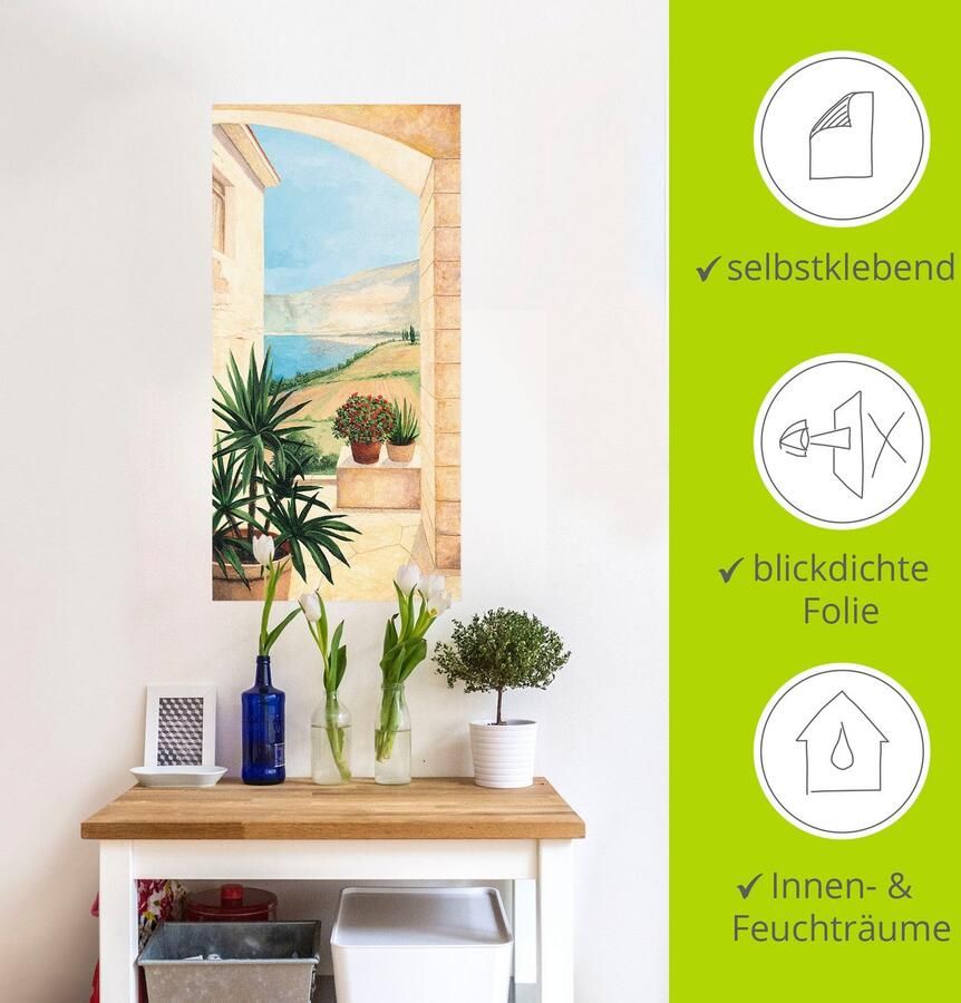 Artland Artprint Blik op Toscaans landschap als artprint van aluminium artprint voor buiten artprint op linnen poster muursticker - Foto 5