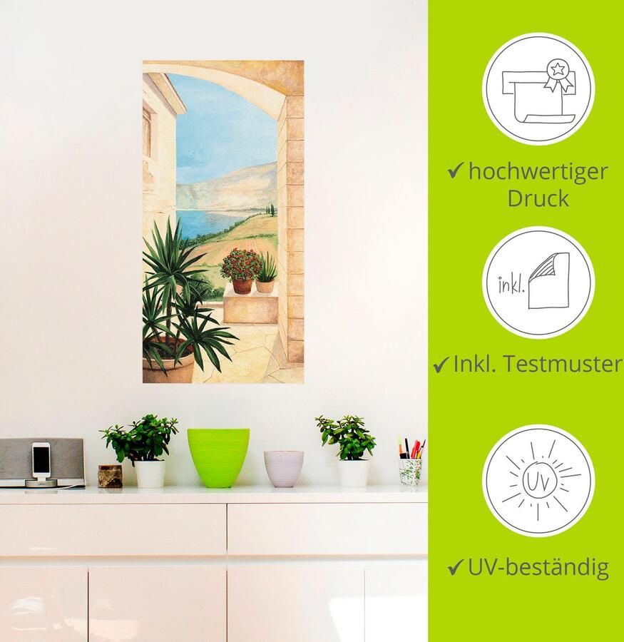 Artland Artprint Blik op Toscaans landschap als artprint van aluminium artprint voor buiten artprint op linnen poster muursticker - Foto 4