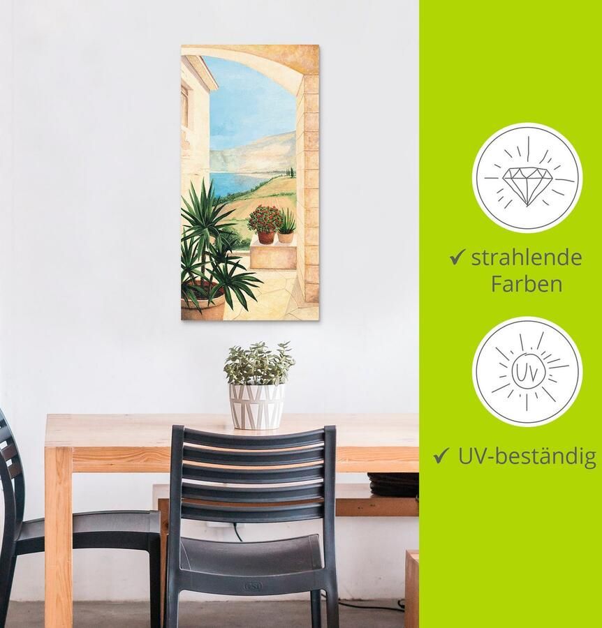 Artland Artprint Blik op Toscaans landschap als artprint van aluminium artprint voor buiten artprint op linnen poster muursticker - Foto 3