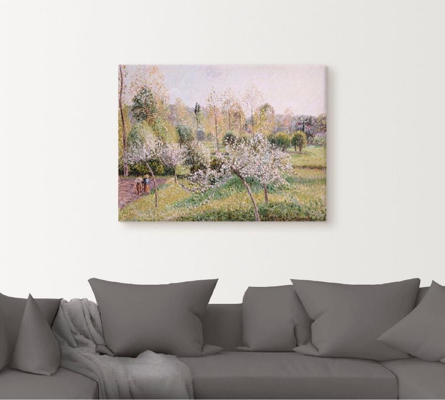 Artland Artprint Bloeiende appelbomen in Eragny. 1895 als artprint op linnen poster in verschillende formaten maten - Foto 4