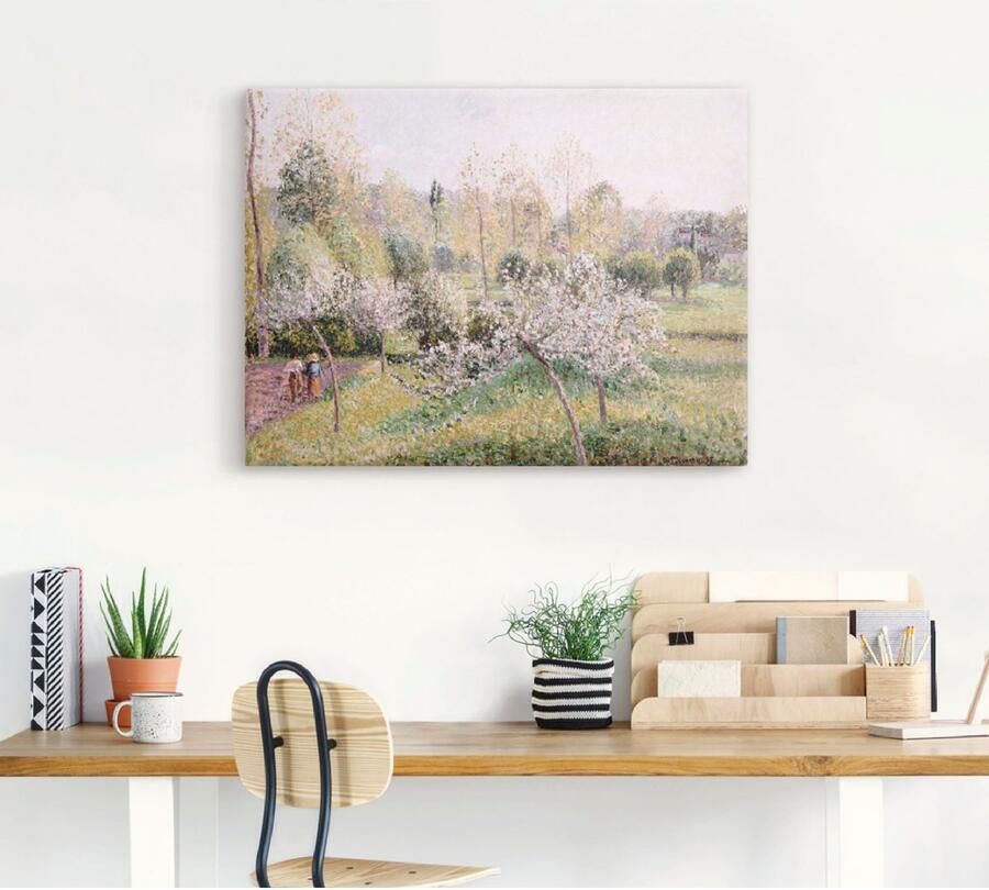Artland Artprint Bloeiende appelbomen in Eragny. 1895 als artprint op linnen poster in verschillende formaten maten - Foto 3