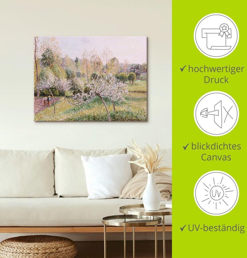 Artland Artprint Bloeiende appelbomen in Eragny. 1895 als artprint op linnen poster in verschillende formaten maten - Foto 2