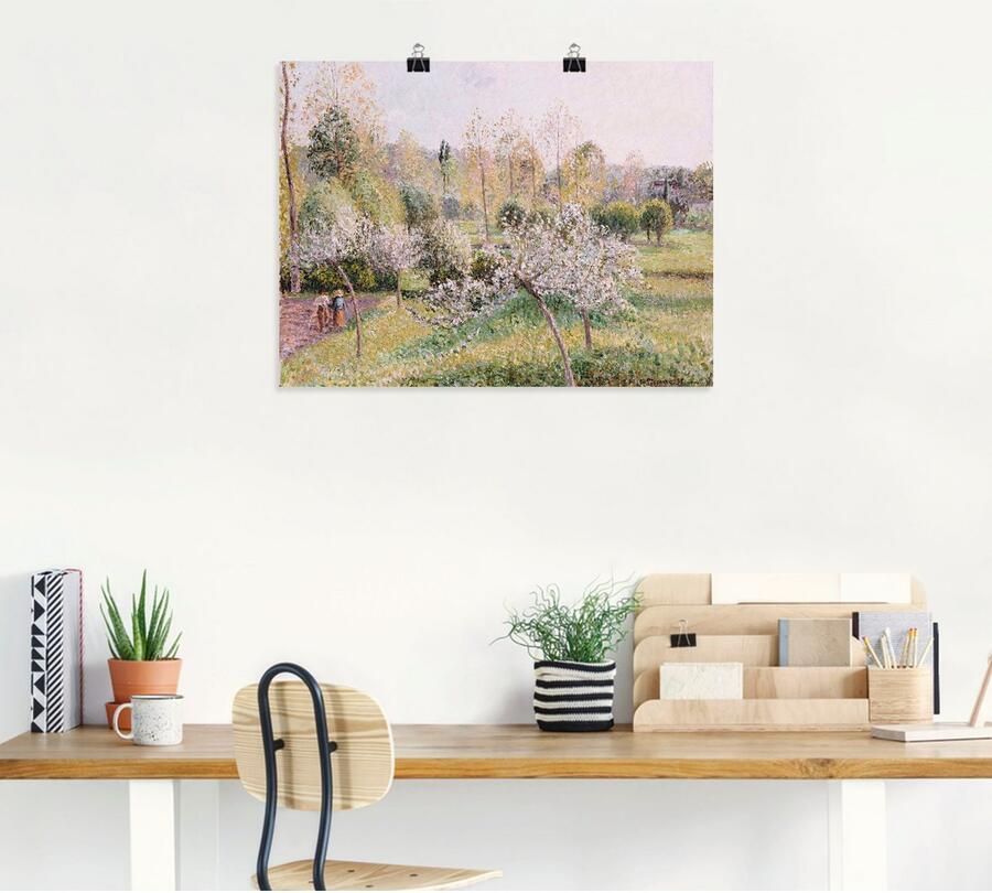 Artland Artprint Bloeiende appelbomen in Eragny. 1895 als artprint op linnen poster in verschillende formaten maten - Foto 4