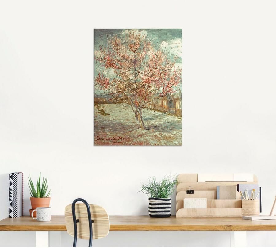 Artland Artprint Bloeiende perzikboom 1888 als artprint van aluminium artprint voor buiten artprint op linnen poster muursticker - Foto 6