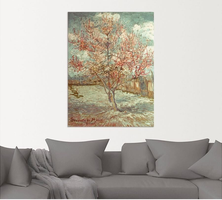 Artland Artprint Bloeiende perzikboom 1888 als artprint van aluminium artprint voor buiten artprint op linnen poster muursticker - Foto 6