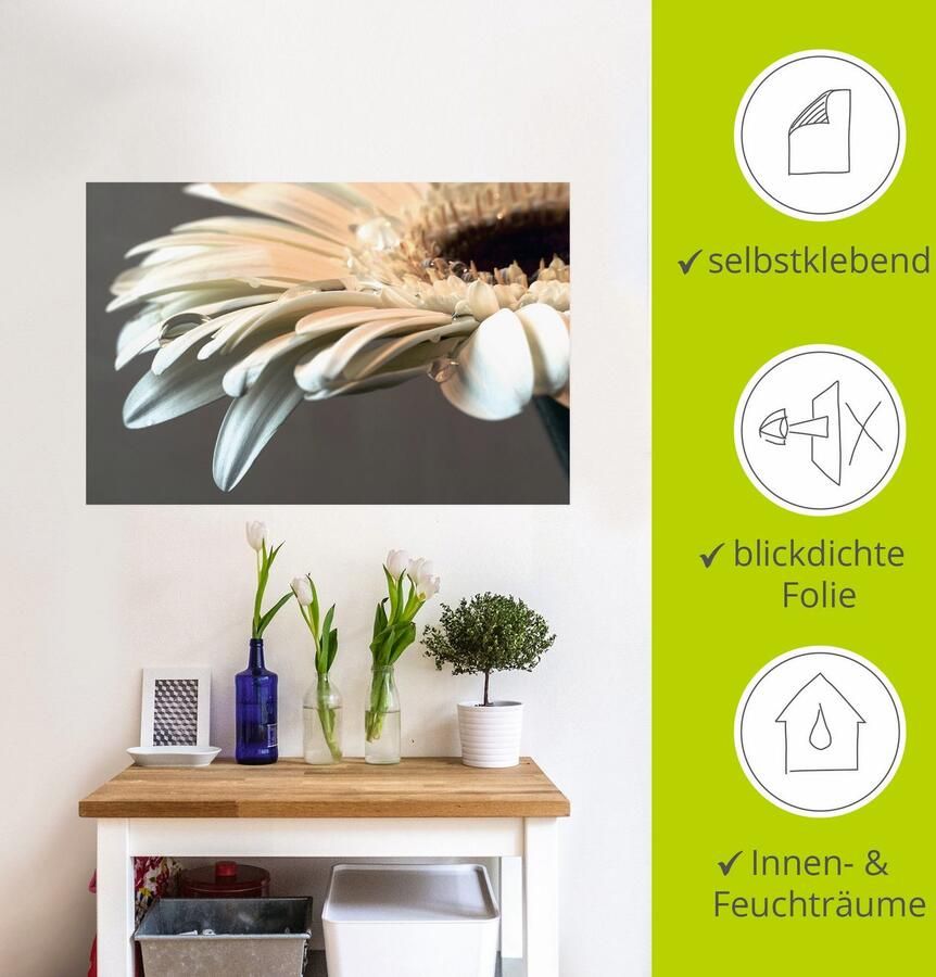 Artland Artprint Bloem van een gerbera als artprint op linnen poster muursticker in verschillende maten - Foto 4