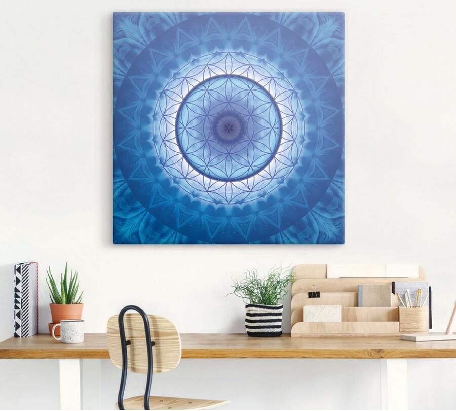 Artland Artprint Bloem van het leven 2 als artprint op linnen poster in verschillende formaten maten - Foto 3