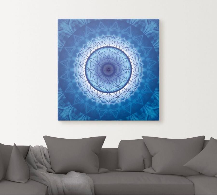 Artland Artprint Bloem van het leven 2 als artprint op linnen poster in verschillende formaten maten - Foto 4