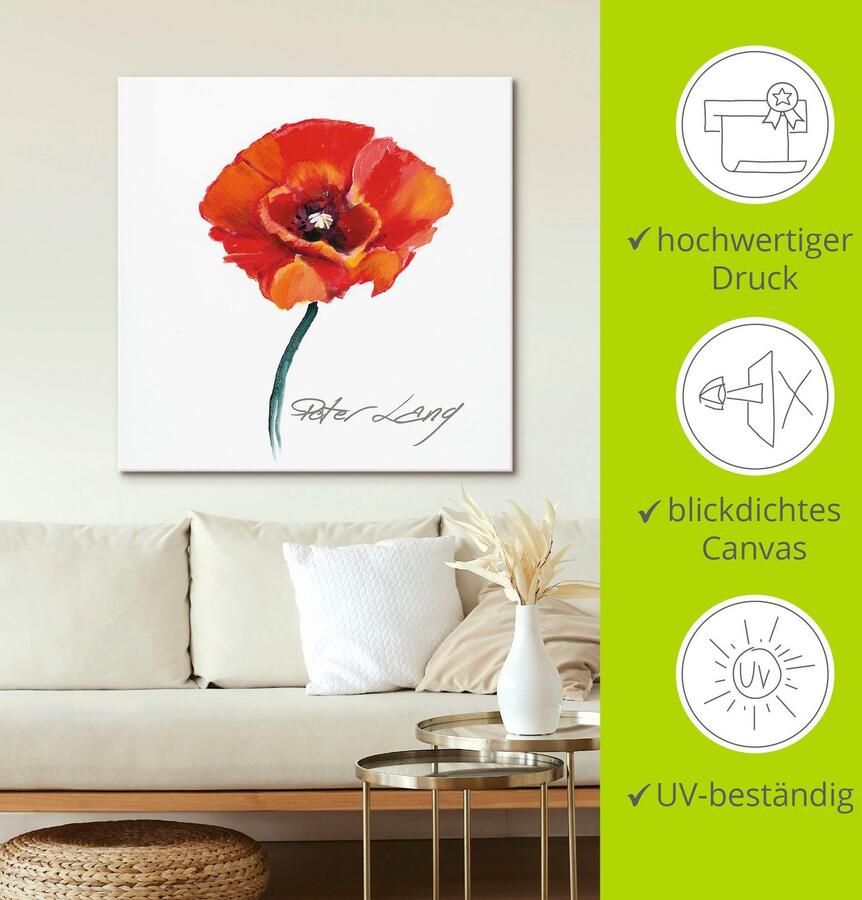 Artland Artprint Bloem_wit III als artprint op linnen poster in verschillende formaten maten - Foto 4