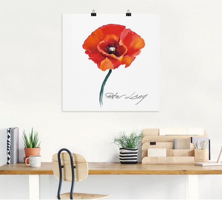 Artland Artprint Bloem_wit III als artprint op linnen poster in verschillende formaten maten - Foto 4