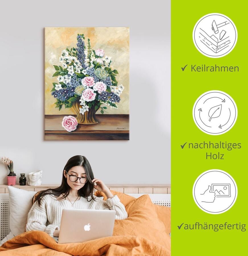 Artland Artprint Bloemboeket als artprint van aluminium artprint voor buiten artprint op linnen in verschillende maten - Foto 2