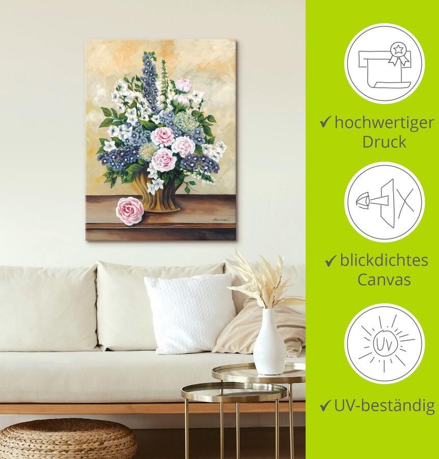 Artland Artprint Bloemboeket als artprint van aluminium artprint voor buiten artprint op linnen in verschillende maten - Foto 3