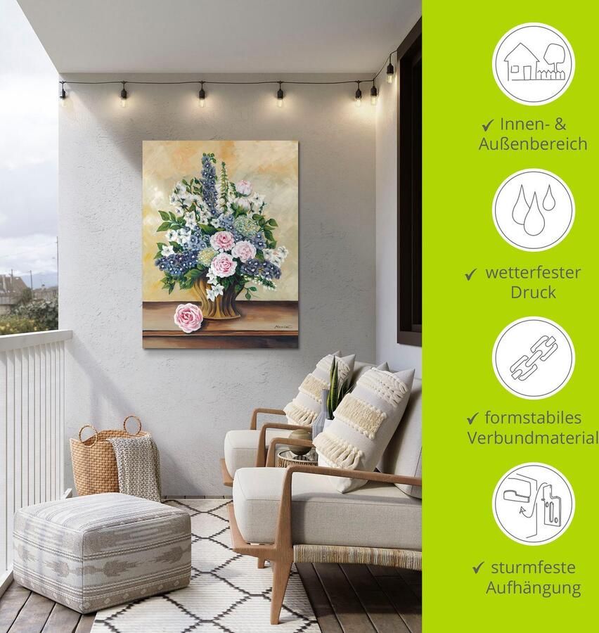 Artland Artprint Bloemboeket als artprint van aluminium artprint voor buiten artprint op linnen in verschillende maten - Foto 4