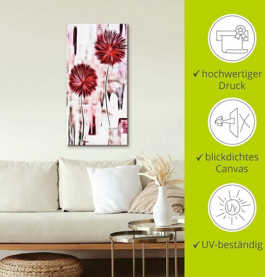 Artland Artprint Bloemen als artprint van aluminium artprint op linnen muursticker of poster in verschillende maten - Foto 3