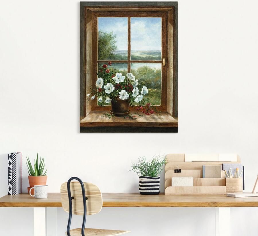 Artland Artprint Bloemen bij het raam als artprint van aluminium artprint voor buiten artprint op linnen poster muursticker - Foto 4