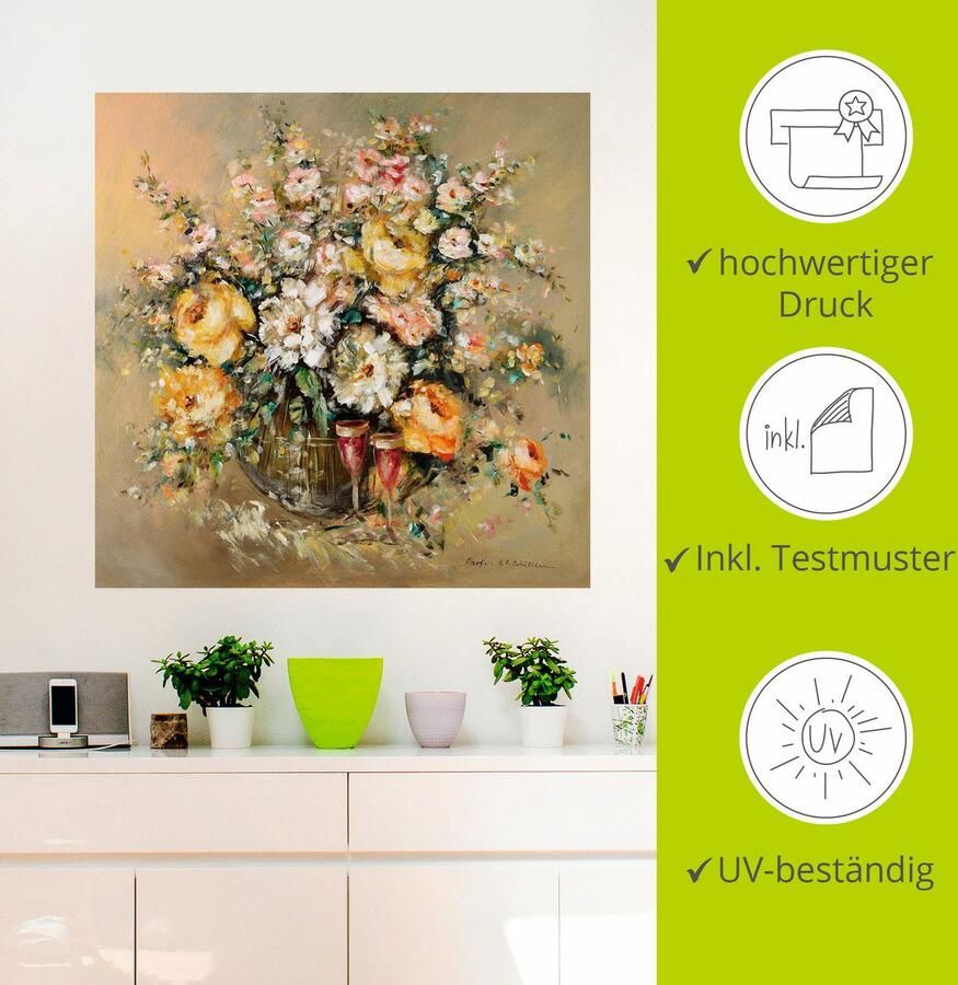 Artland Artprint Bloemen en sterke dranken als artprint op linnen poster muursticker in verschillende maten - Foto 2