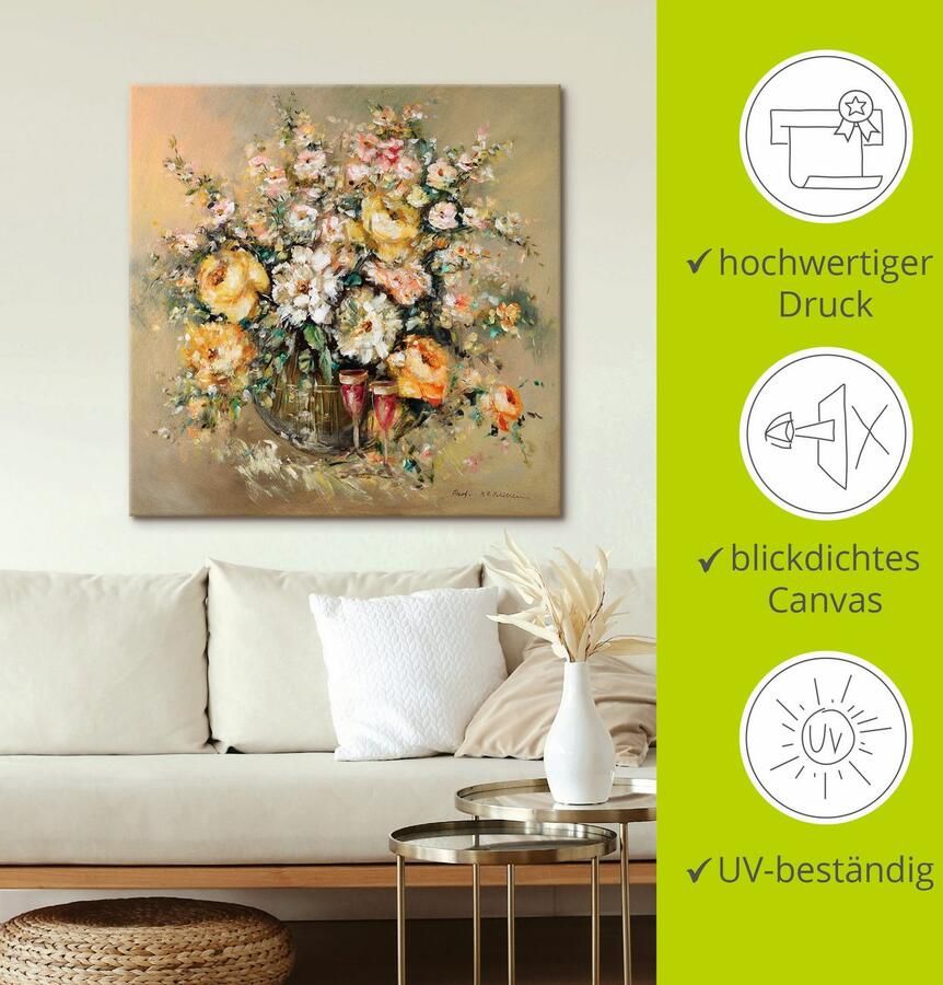 Artland Artprint Bloemen en sterke dranken als artprint op linnen poster muursticker in verschillende maten - Foto 3