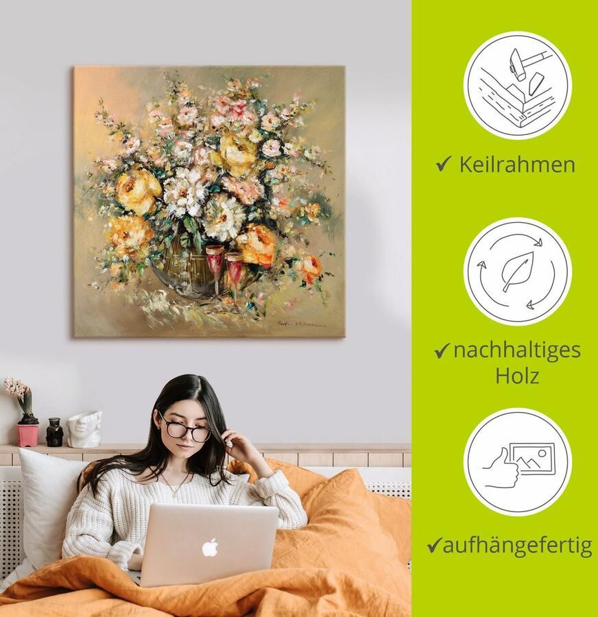 Artland Artprint Bloemen en sterke dranken als artprint op linnen poster muursticker in verschillende maten - Foto 2