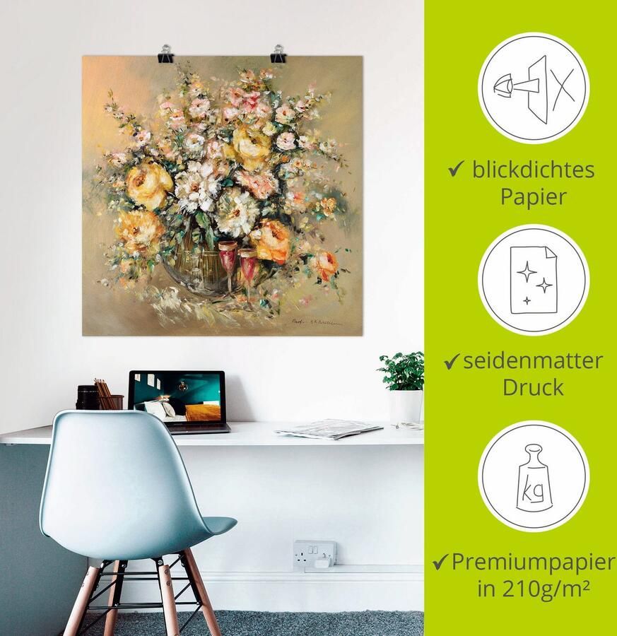 Artland Artprint Bloemen en sterke dranken als artprint op linnen poster muursticker in verschillende maten - Foto 3