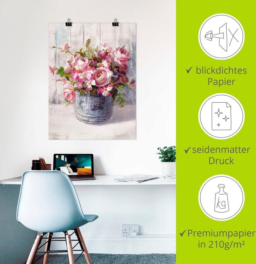 Artland Artprint Bloemen I als artprint op linnen poster in verschillende formaten maten - Foto 2