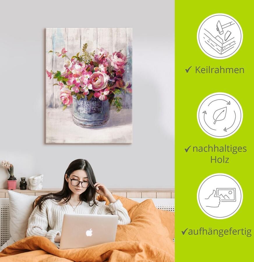 Artland Artprint Bloemen I als artprint op linnen poster in verschillende formaten maten
