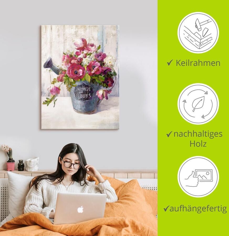 Artland Artprint Bloemen II als artprint op linnen poster in verschillende formaten maten