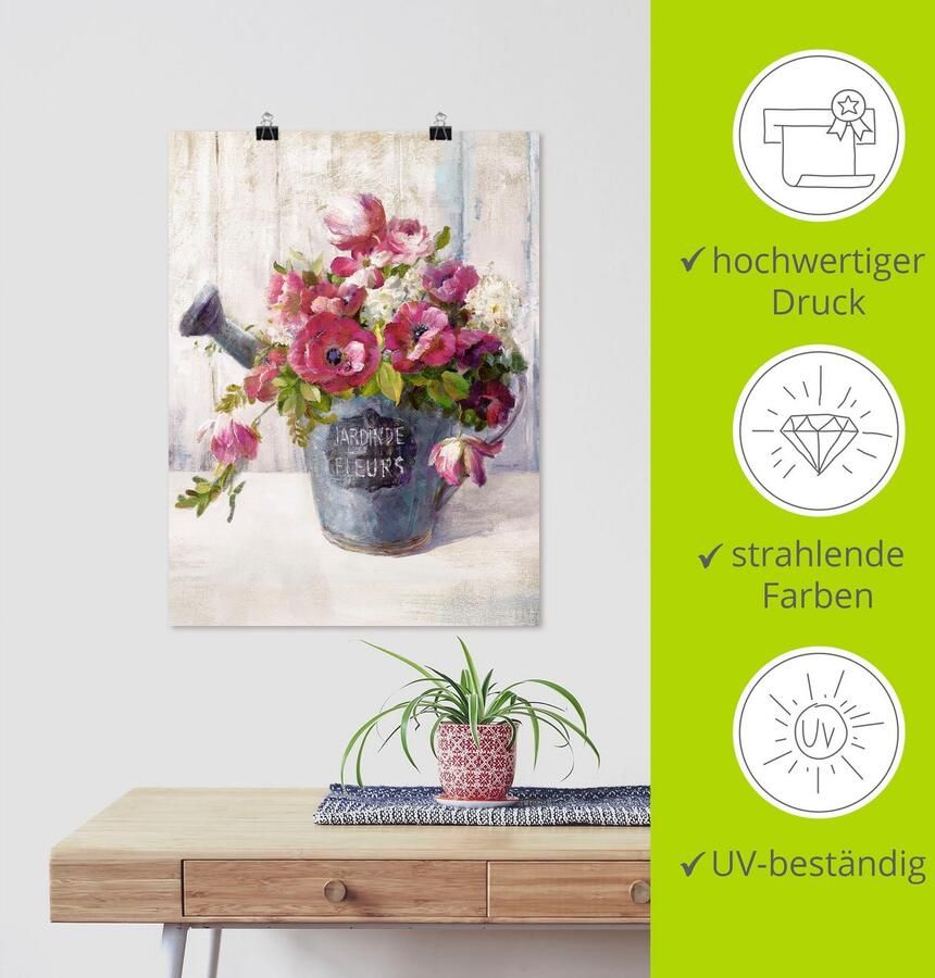Artland Artprint Bloemen II als artprint op linnen poster in verschillende formaten maten - Foto 3