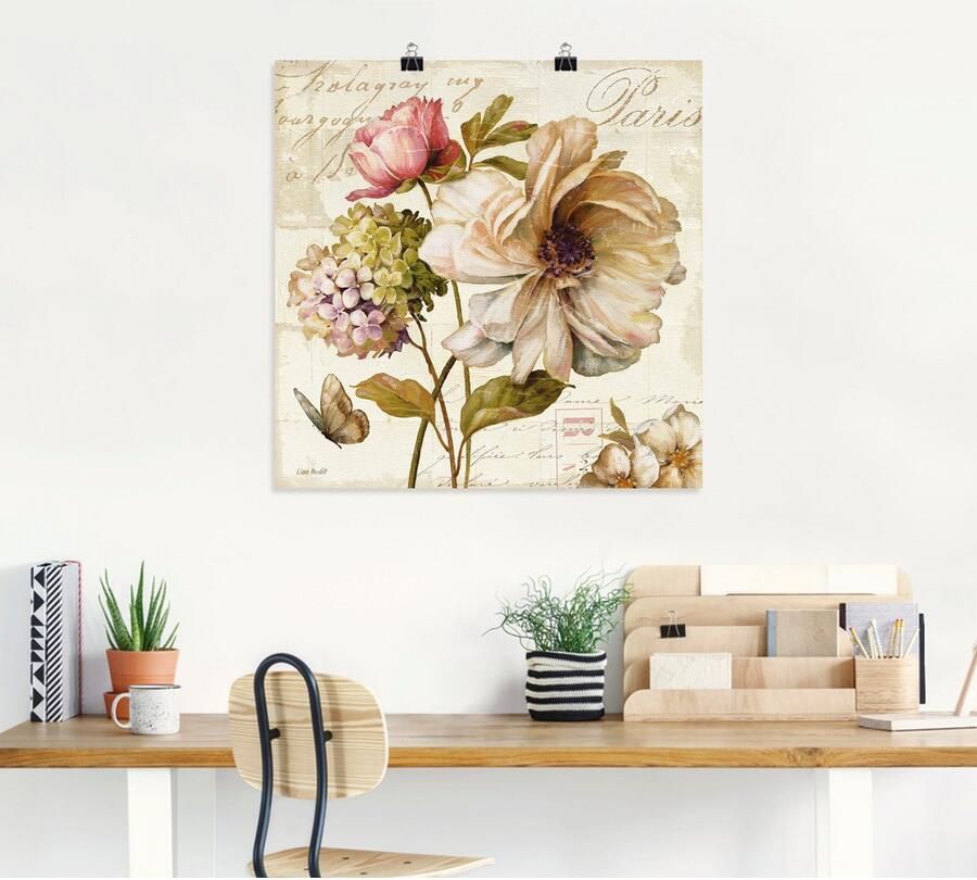 Artland Artprint Bloemen II als artprint op linnen poster muursticker in verschillende maten - Foto 4