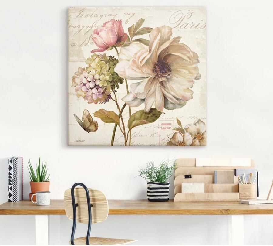 Artland Artprint op linnen Bloemen II