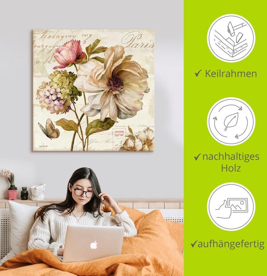 Artland Artprint Bloemen II als artprint op linnen poster muursticker in verschillende maten - Foto 2