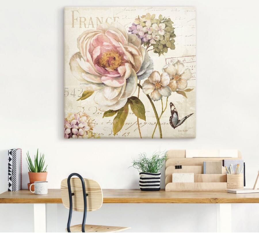 Artland Artprint op linnen Bloemen III