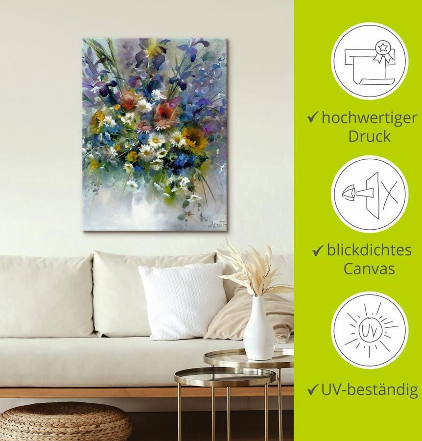 Artland Artprint Bloemen impressie als artprint op linnen poster in verschillende formaten maten - Foto 3