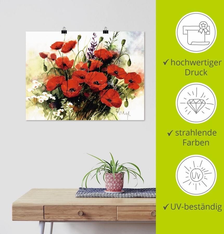 Artland Artprint Bloemen samenstelling III als artprint op linnen poster muursticker in verschillende maten - Foto 3