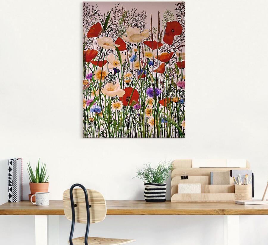 Artland Artprint op linnen Bloemenweide - Foto 5