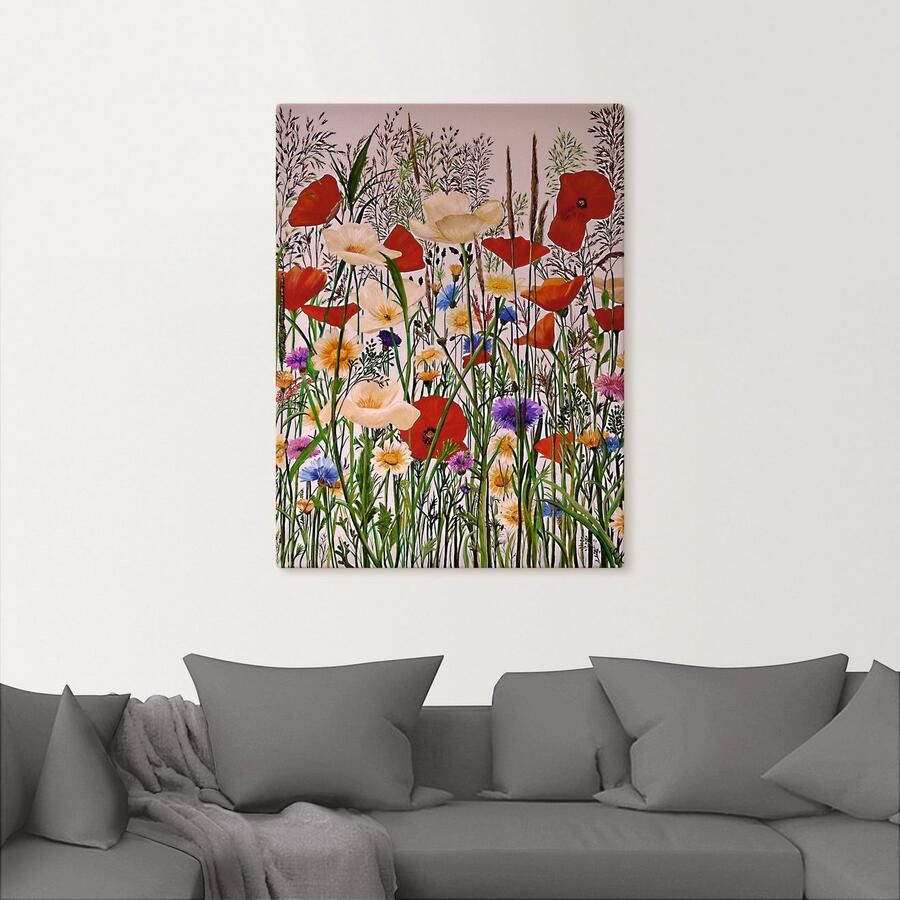 Artland Artprint op linnen Bloemenweide - Foto 2