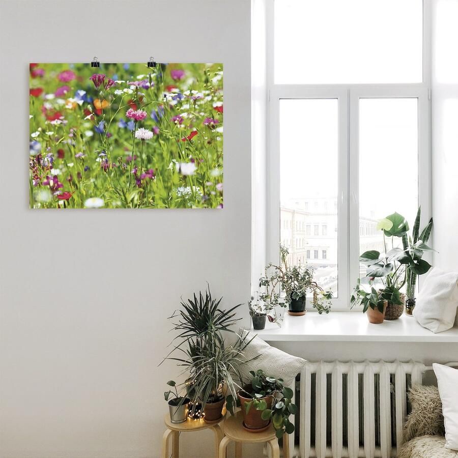 Artland Artprint Bloemenweide I als artprint op linnen poster in verschillende formaten maten