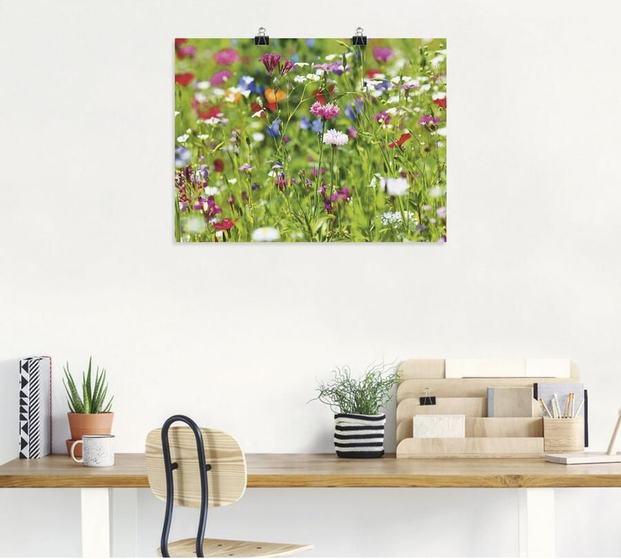 Artland Artprint Bloemenweide I als artprint op linnen poster in verschillende formaten maten - Foto 4