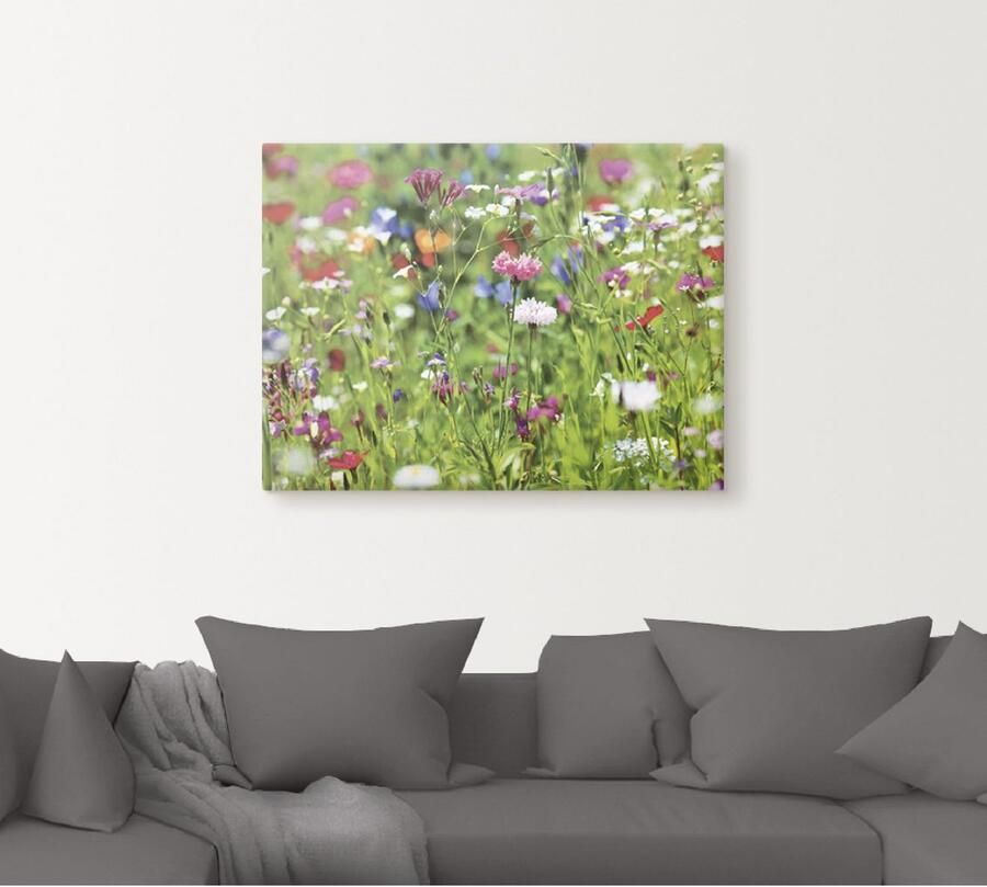 Artland Artprint Bloemenweide I als artprint op linnen poster in verschillende formaten maten - Foto 5