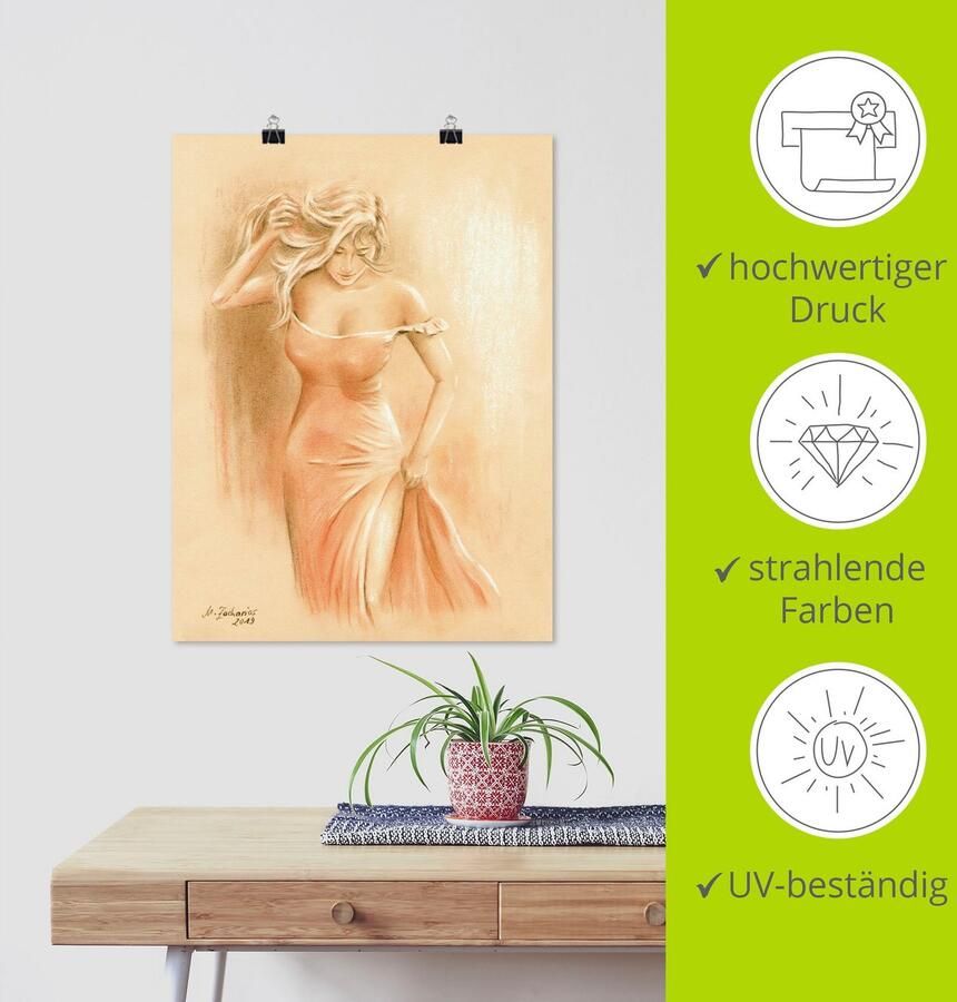 Artland Artprint Bochtig model als artprint op linnen poster in verschillende formaten maten - Foto 4
