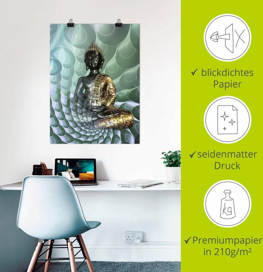 Artland Artprint Boeddha s droomwereld CB als artprint van aluminium artprint voor buiten artprint op linnen poster muursticker - Foto 2