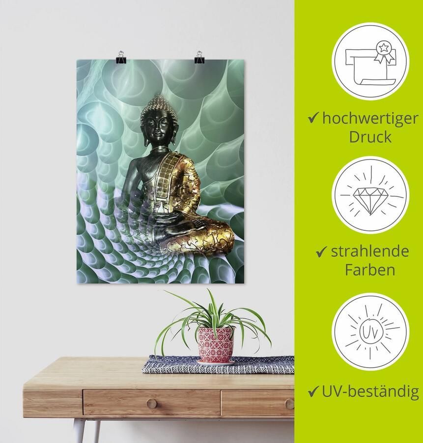 Artland Artprint Boeddha s droomwereld CB als artprint van aluminium artprint voor buiten artprint op linnen poster muursticker - Foto 3